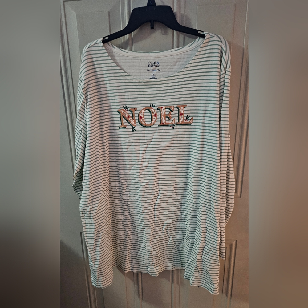 New with tags Croft Barrow Christmas Shirt 4x
